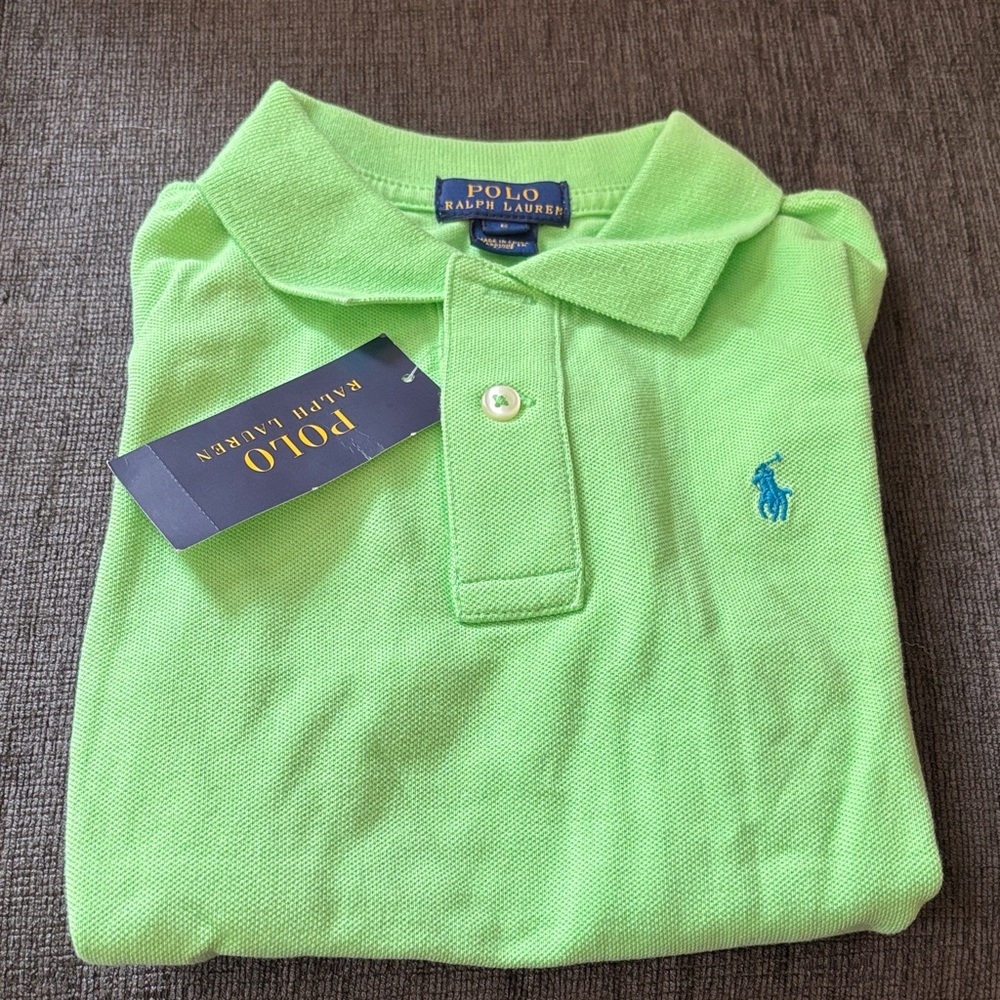Ralph Lauren Lime Green Polo Shirt - Boys 5/5T, NWT
